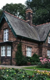 brown and white concrete house